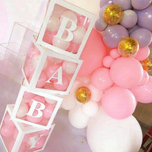 Load image into Gallery viewer, Transparent Alphabet Balloon Box Wedding Baby Shower Boy Girl Decoration Birthday Party Kids Baby Shower 1st Birthday Decor