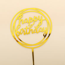Load image into Gallery viewer, 10Pcs/Pack Acrylic Cake Toppers Happy Birthday Cake Toppers For Womens Mens Kids Birthday Party Decor Baby Shower Supplies Tools