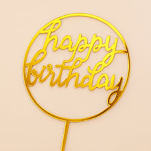 Load image into Gallery viewer, 10Pcs/Pack Acrylic Cake Toppers Happy Birthday Cake Toppers For Womens Mens Kids Birthday Party Decor Baby Shower Supplies Tools