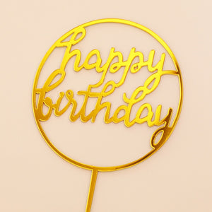 10Pcs/Pack Acrylic Cake Toppers Happy Birthday Cake Toppers For Womens Mens Kids Birthday Party Decor Baby Shower Supplies Tools
