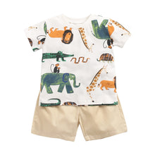 Load image into Gallery viewer, Sanlutoz Cartoon Boys Clothing Sets Summer Short Sleeve Cotton Baby Tops + Baby Shorts 2Pcs Casual