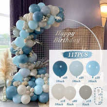 Load image into Gallery viewer, Blue Metallic Balloons Garland Kit Gold Confetti Balloon Arch Birthday Party Decoration Kids Wedding Birthday Baby Shower Boy