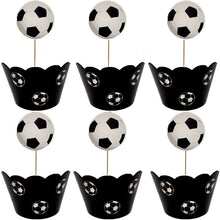 Load image into Gallery viewer, Football Theme Disposable Tableware Set  Sport Boy Birthday Party Baby Shower Cake Decor Supplies Soccer Pattern Cup Plate Straw