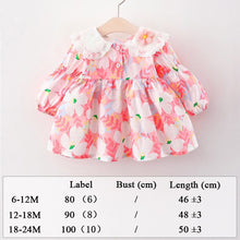 Load image into Gallery viewer, Summer Clothes Baby Girl Beach Dresses Casual Fashion Print Cute Bow Flower Princess Dress Newborn Clothing Set