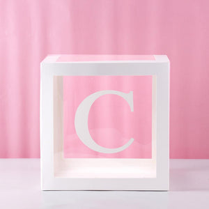 Transparent Alphabet Balloon Box Wedding Baby Shower Boy Girl Decoration Birthday Party Kids Baby Shower 1st Birthday Decor
