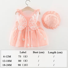 Load image into Gallery viewer, Summer Clothes Baby Girl Beach Dresses Casual Fashion Print Cute Bow Flower Princess Dress Newborn Clothing Set