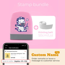 Load image into Gallery viewer, Cartoon Dinosaur Custom Name Stamp For Clothing Personalise For Baby Student Clothes Chapter Children&#39;s Seal Cute For Kids