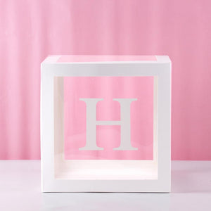 Transparent Alphabet Balloon Box Wedding Baby Shower Boy Girl Decoration Birthday Party Kids Baby Shower 1st Birthday Decor