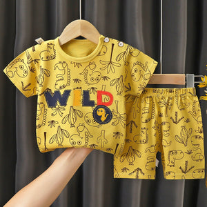 Disney Summer Cotton Baby Sets short sleeve Boy T-shirt + Shorts Sets Toddler Clothing Baby Boy Clothes
