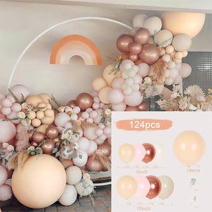 Apricot Coffee Brown Balloon Garland Arch Kit Wedding Birthday Party Decoration Kids Latex Balloon Globos Baby Shower Decor