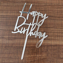 Load image into Gallery viewer, 10Pcs/Pack Acrylic Cake Toppers Happy Birthday Cake Toppers For Womens Mens Kids Birthday Party Decor Baby Shower Supplies Tools