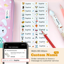 Load image into Gallery viewer, Cartoon Dinosaur Custom Name Stamp For Clothing Personalise For Baby Student Clothes Chapter Children&#39;s Seal Cute For Kids
