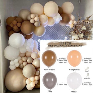 Apricot Coffee Brown Balloon Garland Arch Kit Wedding Birthday Party Decoration Kids Latex Balloon Globos Baby Shower Decor
