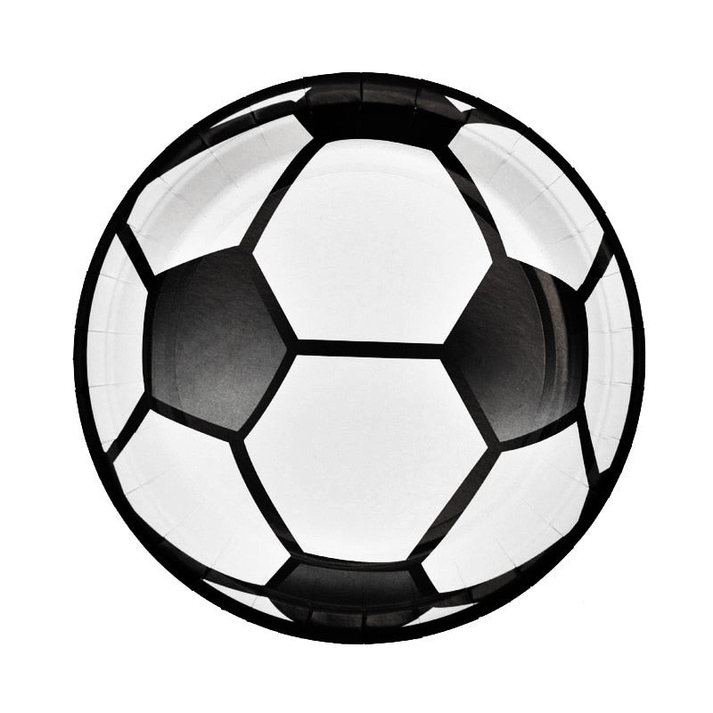 Football Theme Disposable Tableware Set  Sport Boy Birthday Party Baby Shower Cake Decor Supplies Soccer Pattern Cup Plate Straw