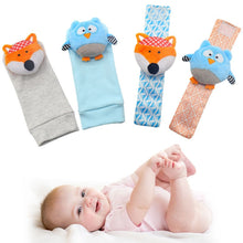 Load image into Gallery viewer, Infant Socks Wrist Rattle Toys Baby Toys 0 12 Months Newborn Cartoon Animal Plush Socks Wrist Strap Rattle for Baby Girl Boy Hot