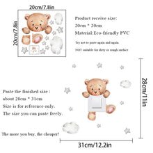 Load image into Gallery viewer, Cartoon Bear Star Switch Sticker For Kid Baby Room Bedroom Decoration Mural Self-adhesive Home Decor Wallpaper Cute Wall Decals