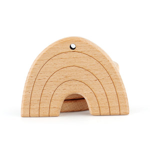 1pcs Wooden Baby Teether Animal BPA Free DIY Pacifier Chain Necklace Accessories Tooth Pendant Nursing Teether Toys Gift