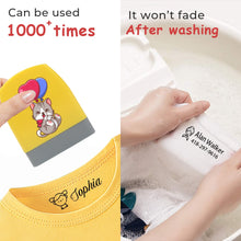 Load image into Gallery viewer, Cartoon Dinosaur Custom Name Stamp For Clothing Personalise For Baby Student Clothes Chapter Children&#39;s Seal Cute For Kids