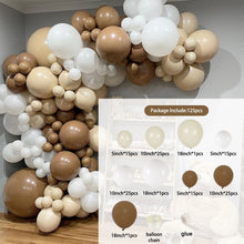 Load image into Gallery viewer, Apricot Coffee Brown Balloon Garland Arch Kit Wedding Birthday Party Decoration Kids Latex Balloon Globos Baby Shower Decor