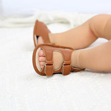 Load image into Gallery viewer, New Baby Sandals Baby Shoes Baby Boy Girl Sandals PU Soft Bottom Sole Anti-Slip Infant First Walker Crib Shoes Newborn Moccasins