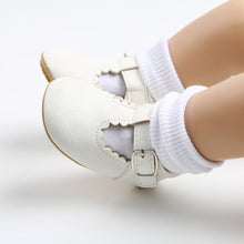 Load image into Gallery viewer, KIDSUN Newborn Baby Shoes Stripe PU Leather Boy Girl Shoes  Toddler Rubber Sole Anti-slip First Walkers Infant Moccasins