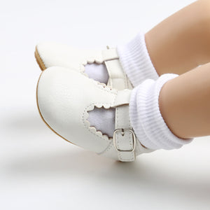 KIDSUN Newborn Baby Shoes Stripe PU Leather Boy Girl Shoes  Toddler Rubber Sole Anti-slip First Walkers Infant Moccasins