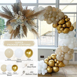 Apricot Coffee Brown Balloon Garland Arch Kit Wedding Birthday Party Decoration Kids Latex Balloon Globos Baby Shower Decor