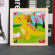 Load image into Gallery viewer, 11X11CM Kids Wooden Puzzle Cartoon Animal Traffic Tangram Wood Puzzle Toys Educational Jigsaw Toys for Children GiftS