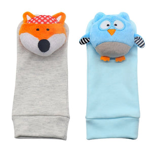 Infant Socks Wrist Rattle Toys Baby Toys 0 12 Months Newborn Cartoon Animal Plush Socks Wrist Strap Rattle for Baby Girl Boy Hot