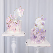 Load image into Gallery viewer, Purple Pink Butterfly Cake Decoration Happy Birthday Cake Topper Handmade Painted For Wedding Birthday Party Baby Shower