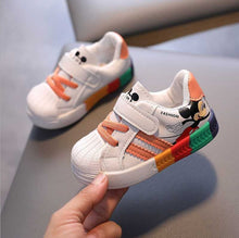 Load image into Gallery viewer, White Casual Shoes For Baby Boy Girl Brand Children Sneaker Mickey Mouse White Kids Sports Shoes Toddler Walking Shoes 0-3 Year
