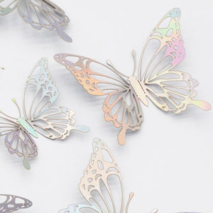 Purple Pink Butterfly Cake Decoration Happy Birthday Cake Topper Handmade Painted For Wedding Birthday Party Baby Shower