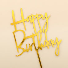 Load image into Gallery viewer, 10Pcs/Pack Acrylic Cake Toppers Happy Birthday Cake Toppers For Womens Mens Kids Birthday Party Decor Baby Shower Supplies Tools