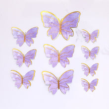Load image into Gallery viewer, Purple Pink Butterfly Cake Decoration Happy Birthday Cake Topper Handmade Painted For Wedding Birthday Party Baby Shower