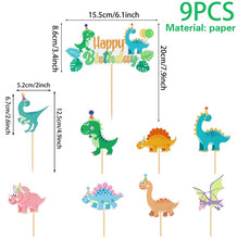 Load image into Gallery viewer, Dinosaur Disposable Tableware Dinosaur Birthday Party Decorations Kids Boy Baby Shower Balloons Jungle Safari Birthday Supplies