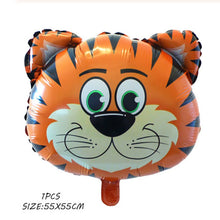 Load image into Gallery viewer, Hedgehog Fox Deer Foil Balloons Safari Birthday Green Jungle Party Decoration Latex Balloon Baby Shower Kids Party Decor Ball