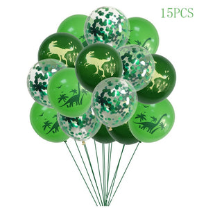 Dinosaur Disposable Tableware Dinosaur Birthday Party Decorations Kids Boy Baby Shower Balloons Jungle Safari Birthday Supplies