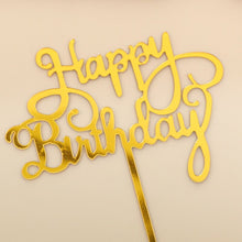 Load image into Gallery viewer, 10Pcs/Pack Acrylic Cake Toppers Happy Birthday Cake Toppers For Womens Mens Kids Birthday Party Decor Baby Shower Supplies Tools