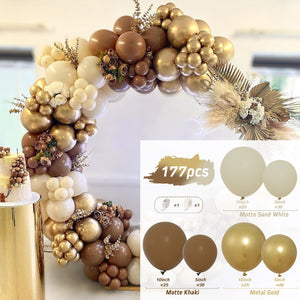 Apricot Coffee Brown Balloon Garland Arch Kit Wedding Birthday Party Decoration Kids Latex Balloon Globos Baby Shower Decor