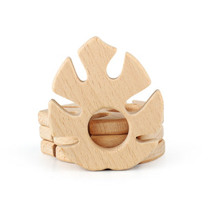1pcs Wooden Baby Teether Animal BPA Free DIY Pacifier Chain Necklace Accessories Tooth Pendant Nursing Teether Toys Gift