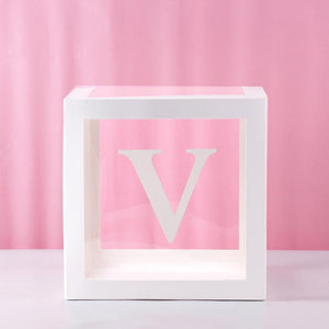 Transparent Alphabet Balloon Box Wedding Baby Shower Boy Girl Decoration Birthday Party Kids Baby Shower 1st Birthday Decor