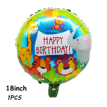 Load image into Gallery viewer, Hedgehog Fox Deer Foil Balloons Safari Birthday Green Jungle Party Decoration Latex Balloon Baby Shower Kids Party Decor Ball