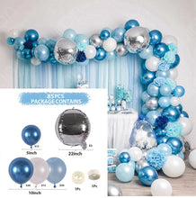 Load image into Gallery viewer, Blue Metallic Balloons Garland Kit Gold Confetti Balloon Arch Birthday Party Decoration Kids Wedding Birthday Baby Shower Boy