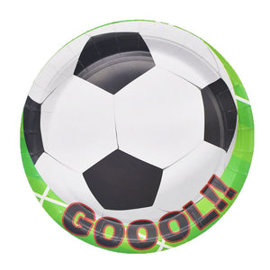 Football Theme Disposable Tableware Set  Sport Boy Birthday Party Baby Shower Cake Decor Supplies Soccer Pattern Cup Plate Straw