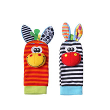 Load image into Gallery viewer, Baby Toys 0 6 12 Months Cute Stuffed Animals Baby Rattle Socks Wrist Baby Rattles Newborn Toys Make Sounds Games For Babies
