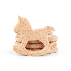 1pcs Wooden Baby Teether Animal BPA Free DIY Pacifier Chain Necklace Accessories Tooth Pendant Nursing Teether Toys Gift