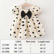 Load image into Gallery viewer, Summer Clothes Baby Girl Beach Dresses Casual Fashion Print Cute Bow Flower Princess Dress Newborn Clothing Set