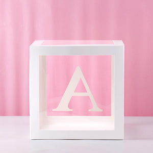 Transparent Alphabet Balloon Box Wedding Baby Shower Boy Girl Decoration Birthday Party Kids Baby Shower 1st Birthday Decor
