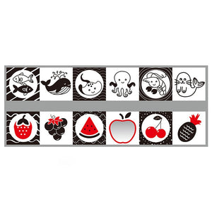 Sensory Cloth Book High Contrast Baby Toys 0 12 Months Newborn Crib Toys Black and White Animal Cloth Books Montessori Baby Book