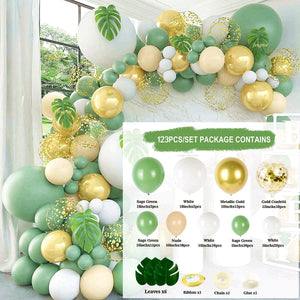 Blue Metallic Balloons Garland Kit Gold Confetti Balloon Arch Birthday Party Decoration Kids Wedding Birthday Baby Shower Boy
